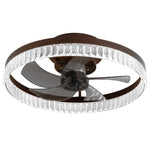 ZUN Ceiling Fans with Lights, Minimalist Ring Led Chandelier Fan with Remote Control Modern Ceiling Lamp W1340121803