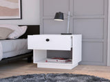 White 1-Drawer Nightstand B062P175089