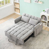 52 "grey modern velvet sofa, sofa pullout bed, small love seat casual sofa with back, pillow, W1658P266339