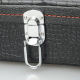 23" Concert Python Pattern Leather Ukulele Case Black 19272684