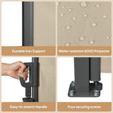 276" x 71''Retractable Side Awning, Waterproof & UV-Resistant, Privacy Screen Divider Roll Up W419P286393