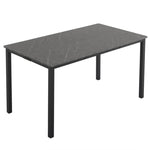 ZUN Disassemble rectangular dining table with straight feet MDF grey PVC marble surface 120*76*76cm N101 10906772