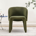 ZUN Modern Dining Chair Accent Chair Green Single Sofa Chair,Upholstered Side Chair Teddy Comfy Chair W1164P190844