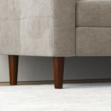 Convertible Combination Sofa Sofa L-Shaped Sofa with Footstools with Storage, Beige Sofa for Living W2012126501