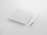 12 Inch High Pressure Rain Shower Head, 304 Stainless Steel Square Shower Head with Self-Cleaning 10204117