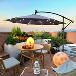 ZUN 10 ft Outdoor Patio Umbrella Solar Powered LED Lighted Sun Shade Market Waterproof 8 Ribs Umbrella W65642337