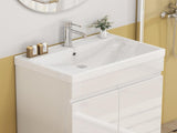 24 Inch Bathroom Vanity Sink Top,Ceramic Basin,2.6-inch Thickened Ceramic Basin,Does Not Include W3151P374492