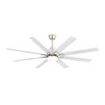 ZUN 66 Inch Low Profile Ceiling Fan with Dimmable Lights and Smart Remote Control 6 Speed Reversible W934P147098