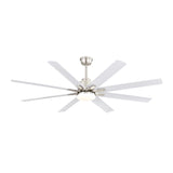 ZUN 66 Inch Low Profile Ceiling Fan with Dimmable Lights and Smart Remote Control 6 Speed Reversible W934P147098