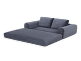 2-in-1 Folding Convertible Sofa Bed, Modern Corduroy Sleeper Couch with 2*pillows, Futon Modular W1117P415684