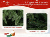 7ft Pre-Lit Christmas Tree - 400 Warm White LEDs, 1217 Branch Tips, Dual-Layer TPE/PVC Design, Green 75493725