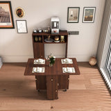 Multifunctional Folding Dining Table with Wall-Mounted Sideboard & Storage for Small Apartments 69958439