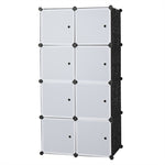 ZUN 8 Cube Organizer Stackable Plastic Cube Storage Shelves Design Multifunctional Modular Closet 40658987