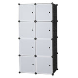 ZUN 8 Cube Organizer Stackable Plastic Cube Storage Shelves Design Multifunctional Modular Closet 40658987