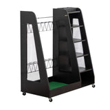 Golf Bag for Garage, Premium Wooden Golf Clubs Storage Rack Fit 2 Golf Bags, Golf Trunk W1422P296350