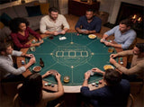 40" Round Foldable Poker Table Top Mat Non-Slip Rubber Base, Portable Casino-Grade Poker Mat 38344470