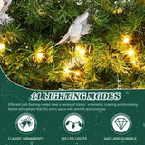 48in Pre-lit Christmas Wreath, Lighted Artificial Xmas Wreath with 150 Cold & Warm White Lights and 54938553