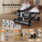 ZUN Steppers for Exercise, Stair Stepper with Resistance Bands, Mini Stepper with 330LBS Loading 89983691