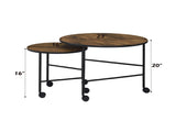 Oblis Vintage Oak Finish Nesting Table Set B2726P408070