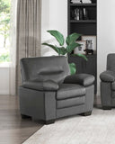 Modern Sleek Design Living Room Furniture 1pc Chair Dark Gray Fabric Upholstered Comfortable Plush B01167252