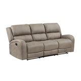 Luxurious Style Double Reclining Sofa 1pc Brown Plush Comfortable Living Room Furniture B011P144396
