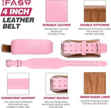 M Size Weight Lifting Belt, Leather Weight Lifting Belt for Men and Women with 4 inch Padded Lumbar 56605944