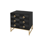 ZUN 3 Drawer Storage Cabinet,3 Drawer Modern Dresser,Chest of Drawers With Decorative Embossed Pattern W2232P164997