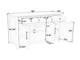 Cabinet with storage, for living and dining room entrance, large size, 3 doors and 3 drawers,white N780P295774K