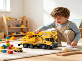 Kids Realistic Crane Truck Toy, Friction Drive Construction Vehicle with Lights Sounds & Water 44553726