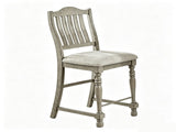 Set of 2 Counter Height Dining Chairs Upholstered Seat Solid Wood Frame Farmhouse Bar Stools with B2770P509606