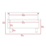 ZUN Tilton Rectangle Lift Top Coffee Table Black Wengue B06280625