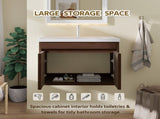 28" Floating Bathroom Vanity With Sink, 0.8-IN Ceramic Sink, Plywood Cabinet with Soft Close Double B2775P577384