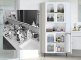 70.87'' Corner Cabinet, Metal Storage Cabinet with Doors and Adjustable Shelves, Corner Organizer W3387P499390