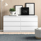 6 Drawer Double Dresser for Bedroom Living Room Hallway,white 29398400