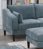 Gorgeous Mineral Color LAF / RAF One Arm Chair Morgan Fabric 1pc Chair Pillow Soft Cushion Wood Legs B011P278577