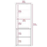 Miami Single Door Pantry, Four Shelves B128P148743