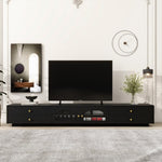 ZUN Luxurious TV Stand with Fluted Glass Doors, Elegant and Functional Media Console for TVs Up to 95'', 19596707