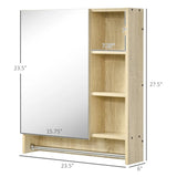 ZUN Wall mounted bathroom mirror cabinet with 3 storage shelves 74713217