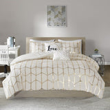 Twin/Twin XL Metallic Printed Comforter Set B03595864