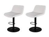 Swivel Bar Stools with Adjustable Height , Backrest, and Soft Knit Fabric - Ideal W2699P360246