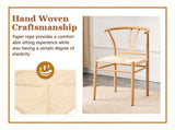 Wesborn Chair-Y-shaped Medieval Style Armchair for Dining Table, Woven Seat W2920P430783
