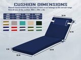 Outdoor Chaise Lounge Cushion, 80 in. x 26 in. x 3 in. Waterproof Fade-Resistant Patio Chair Pad for 19423524