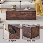 ZUN 39.3*23.6*12 Inch Walnut Wood Grain MDF Coffee Table - Luxurious Design, Perfect Living Room W1151P231619