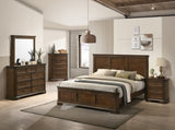 Maderne Traditional Wood Panel 5 pieces King Bed set with Dresser, Mirror, Nightstand and Chest T2574P204906