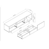 TV Stand TV Cabinet Media Stand Media Cabinet Black Distressed Grey Dark Taupe Two drawers One door B107P269946