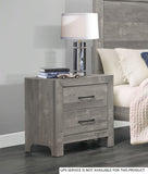 Rustic Style Gray Finish 1pc Nightstand of 2x Drawers Transitional Design Bedroom Furniture B01169123