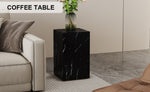 ZUN Elevate your living space with this contemporary MDF coffee table, showcasing a sleek black textured W1151P173096
