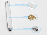 Rain Shower System Brushed Nickel Tub Shower Faucet Set 10 Inch Square Rainfall Shower Head with 65708130