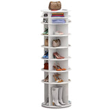 8 Tier Rotating Shoe Rack Tower, Spinning Shoe Display, Shoe Organizer,360 Shoe Rack Storage Round W2641P303444