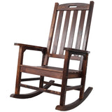 Wooden Oversized Porch Rocker Chair With Wide Seat and Tall Backrest,High Back Smooth Rocking Chairs 44949895